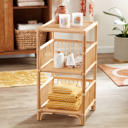 Rattan Bedside Table | Cane Side table | Bamboo table - Adah - Akway Uncategorized (Image 1)