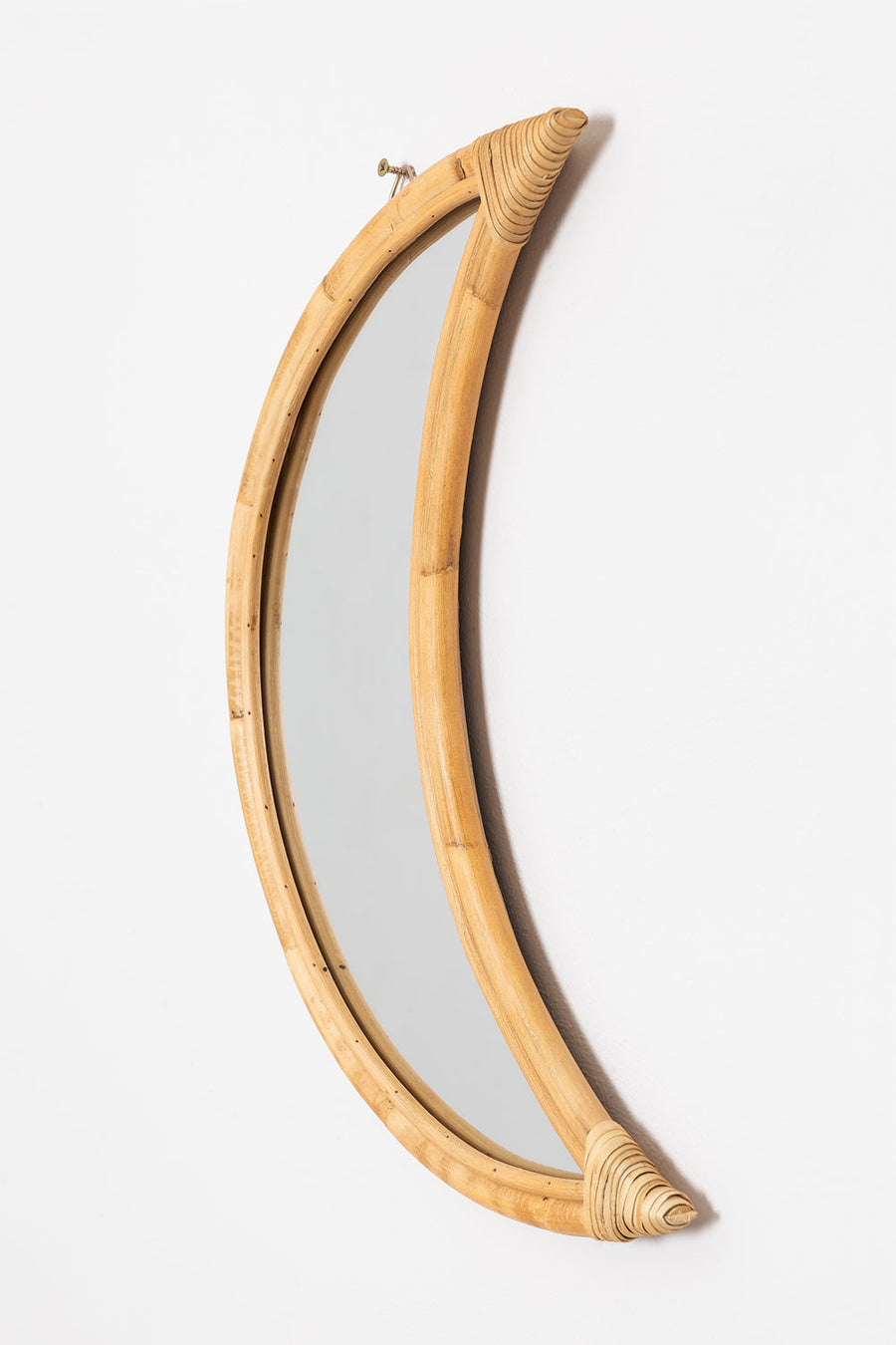 Bamboo Wall Mirror for living room | Cane Wall Mirror | Rattan Mirror - Mahika - Akway