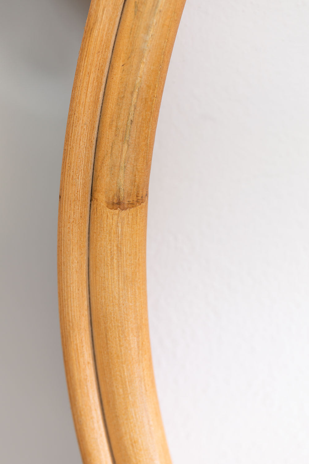 Bamboo Wall Mirror for living room | Cane Wall Mirror | Rattan Mirror - Mahika - Akway