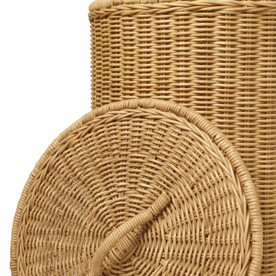 Rattan Laundry Basket | wicker basket with lid | Bamboo toy Storage basket - Dasya - Akway Uncategorized (Image 4)