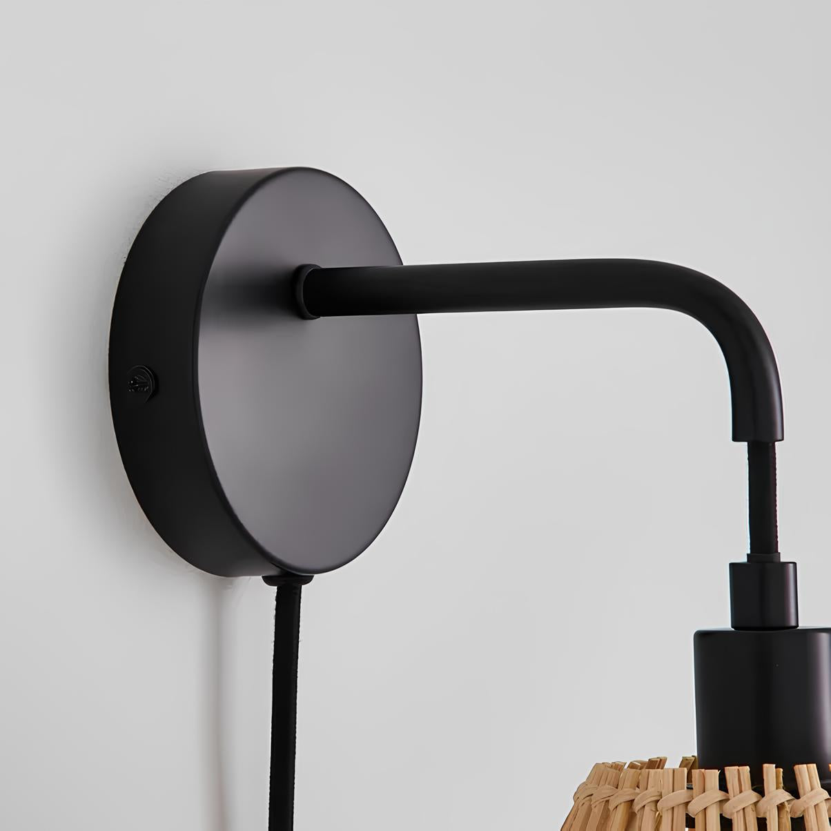 Bamboo Wall lamps For Living Room | Rattan Wall scones | Wicker Wall Lamps | Cane Wall Scones - Krisha - Akway