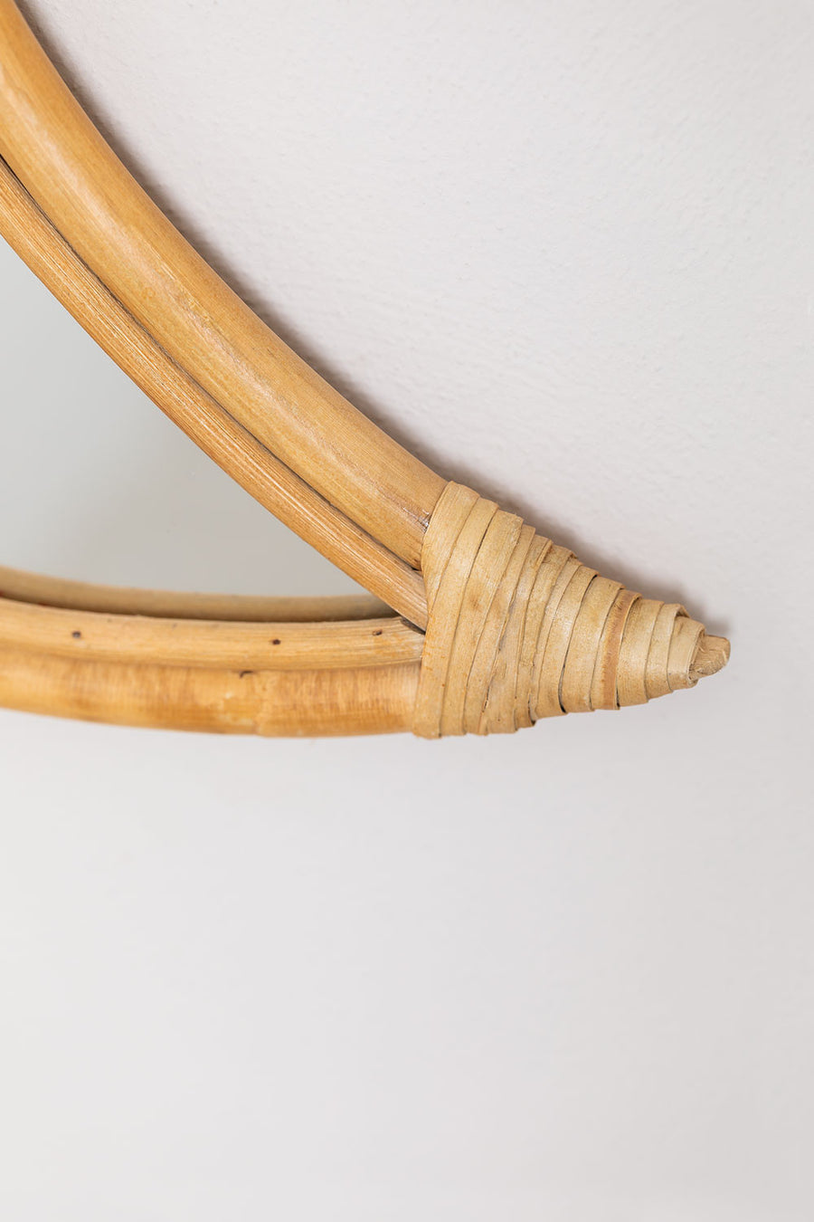 Bamboo Wall Mirror for living room | Cane Wall Mirror | Rattan Mirror - Mahika - Akway