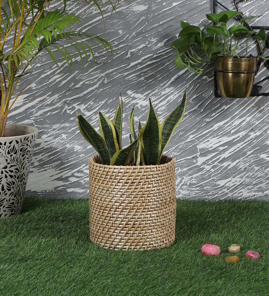 Rattan Planter | Cane Laundry Bin | Bamboo toy Storage - Mirai by Akway