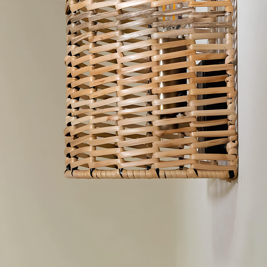 Bamboo Wall lamps For Living Room | Rattan Wall scones | Wicker Wall Lamps | Cane Wall Scones - Larisa - Akway Lighting > Wal
