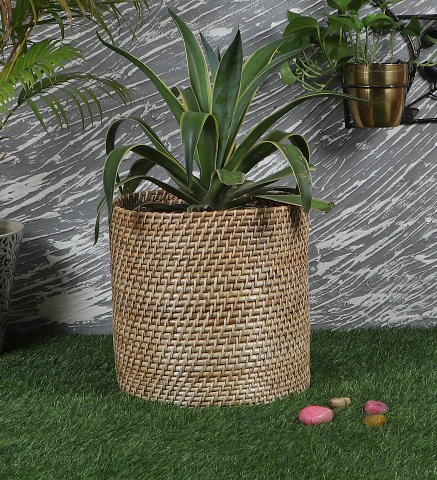 Rattan Planter | Cane Laundry Bin | Bamboo toy Storage - Mirai - Akway