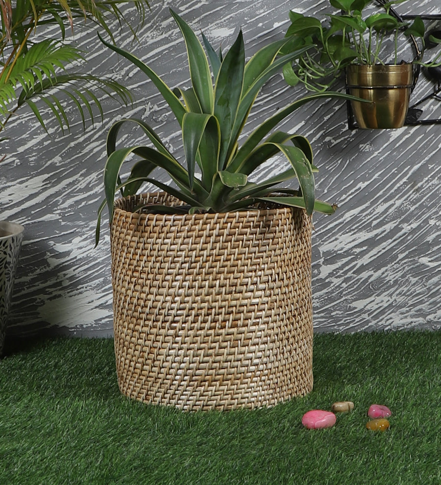 Rattan Planter | Cane Laundry Bin | Bamboo toy Storage - Mirai by Akway