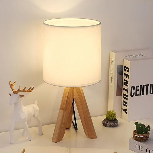 Rattan Table lamp for Living room | Bamboo Bedside table lamp | Cane Table lamp - Mahika - Akway Uncategorized (Image 1)