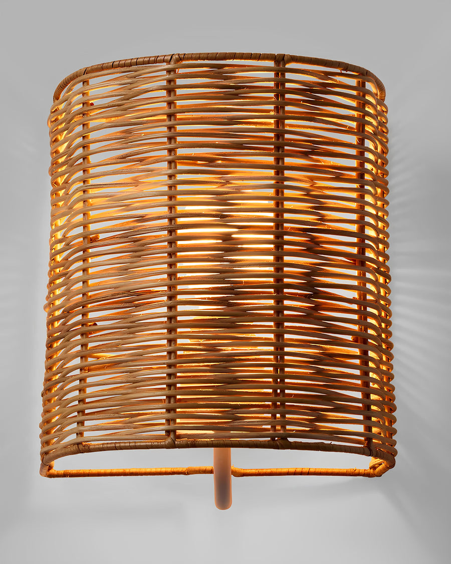 Bamboo Wall lamps For Living Room | Rattan Wall scones | Wicker Wall Lamps | Cane Wall Scones - Mirai - Akway Lighting > Wall