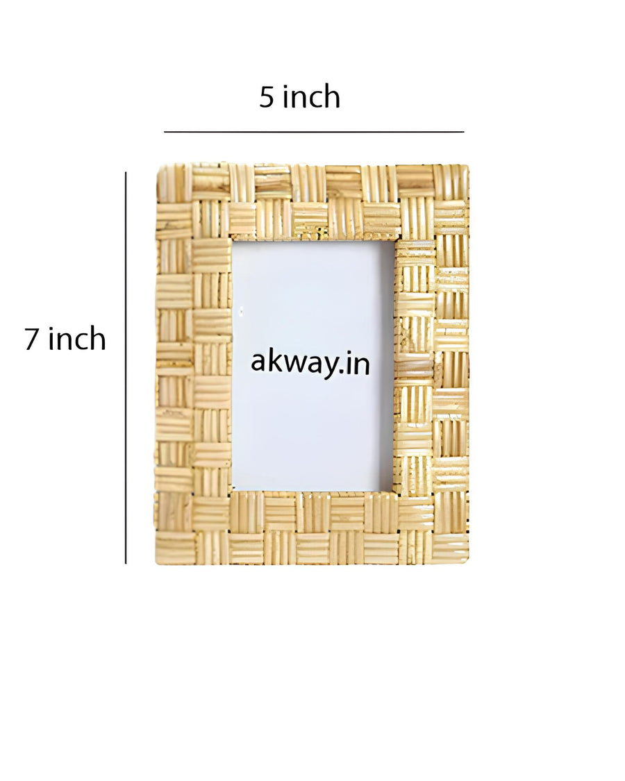 Rattan Photo Frame | Cane Photo Frame | Bamboo Photo Frame - Shanaya - Akway Uncategorized (Image 4)