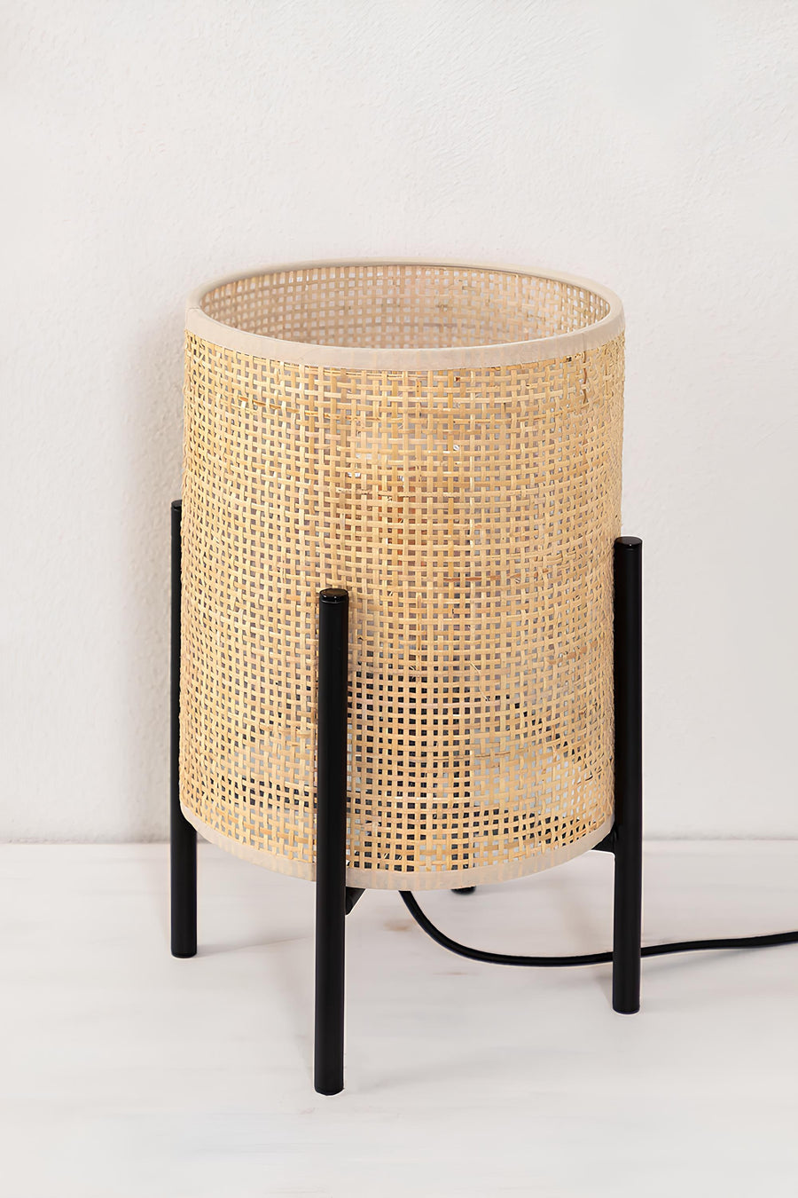 Rattan Table lamp for Living room | Bamboo Bedside table lamp | Cane Table lamp - Mirai by Akway