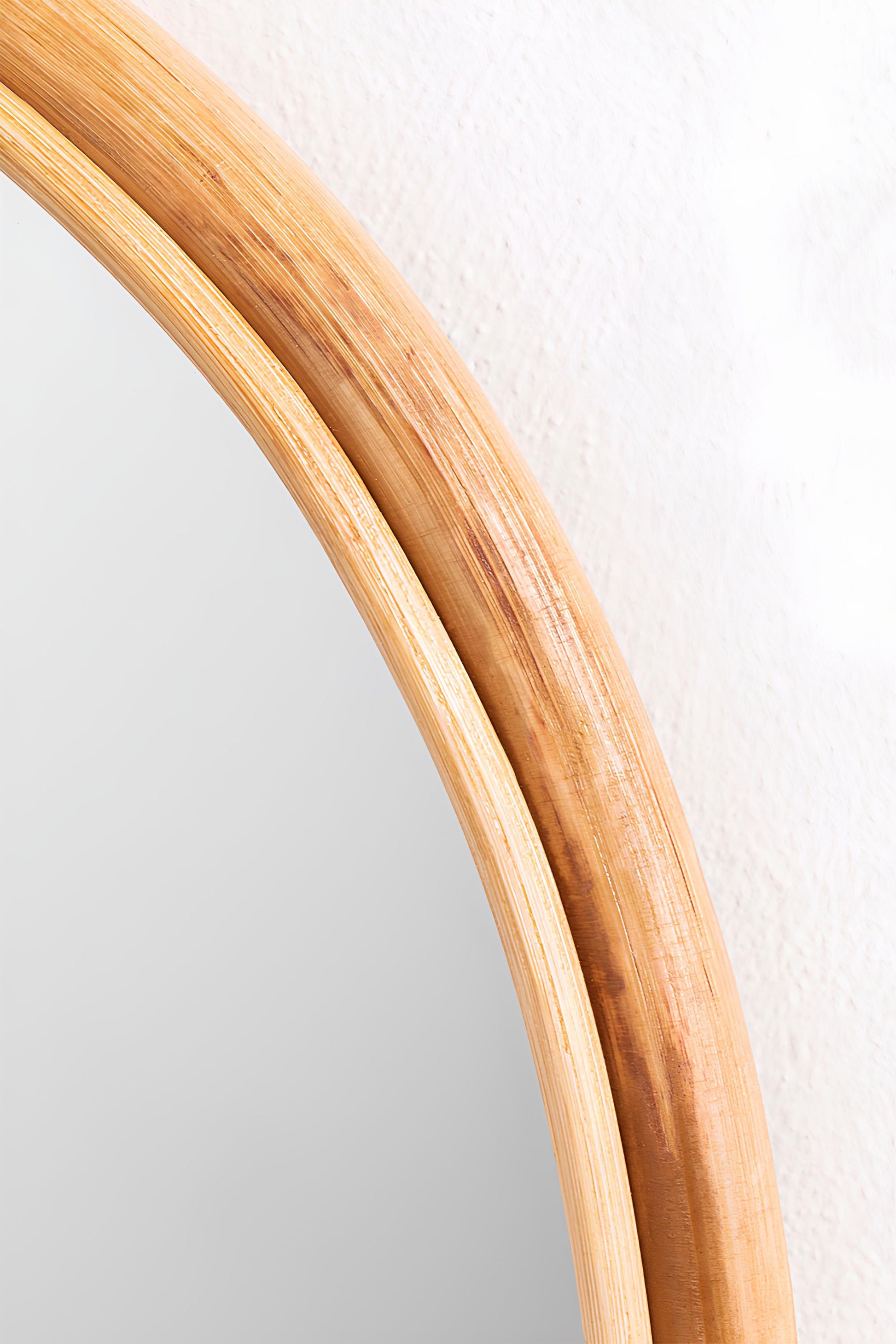 Bamboo Wall Mirror for living room | Cane Wall Mirror | Rattan Mirror - Shanaya - Akway