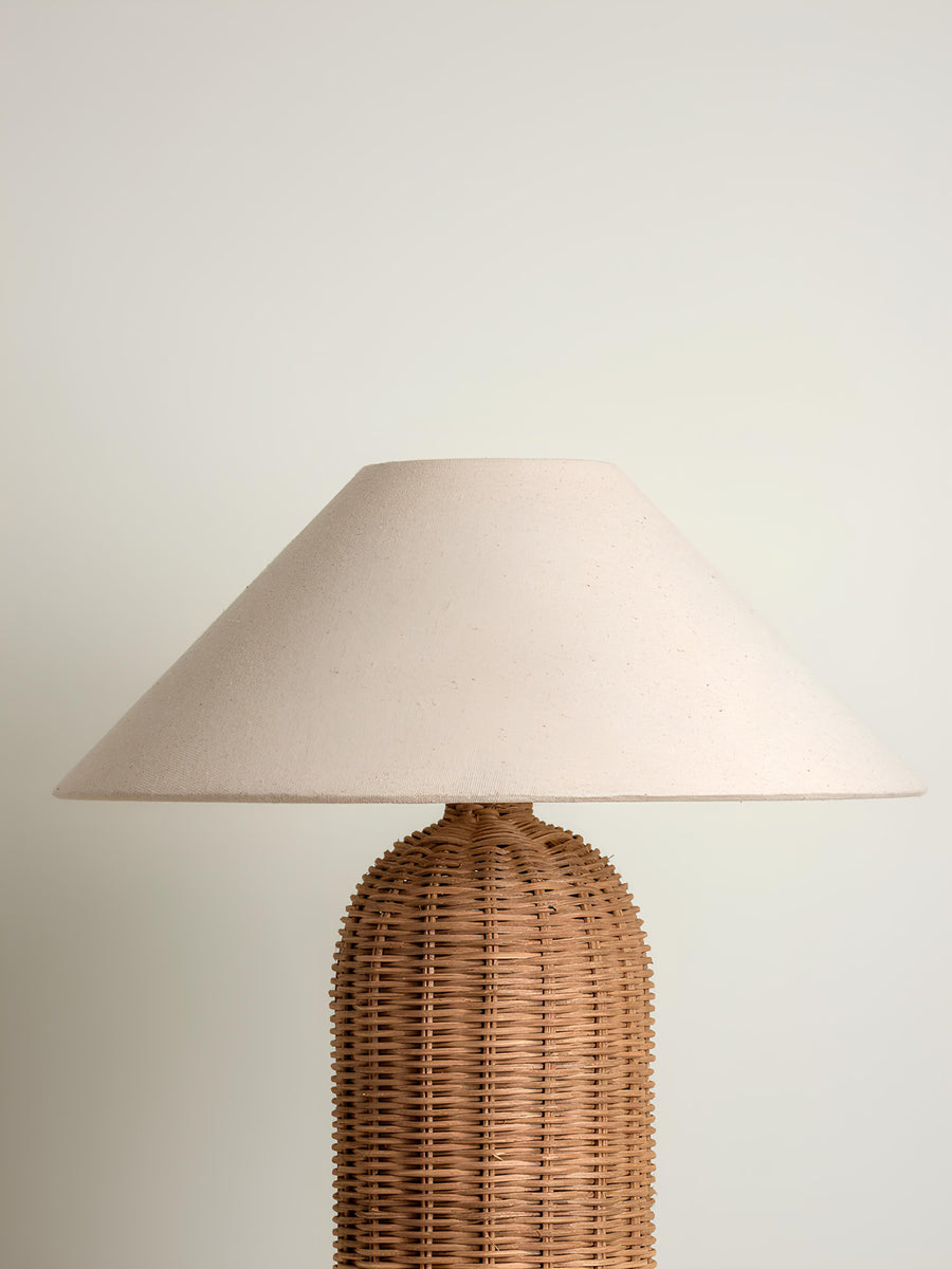 Rattan Table lamp for Living room | Bamboo Bedside table lamp | Cane Table lamp -Quana by Akway
