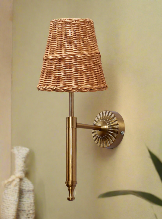 Rattan Wall Lamp For Living Room | Bamboo Wall Scone - Hema - Image 1