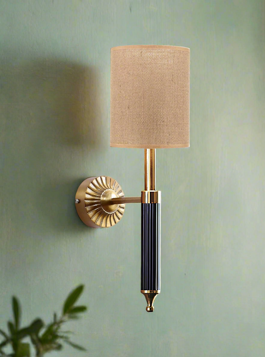 Jute Wall Lamp For Living Room | Jute Wall Light - Ojasvi - Akway Lighting > Wall Lamps & Sconces (Image 4)