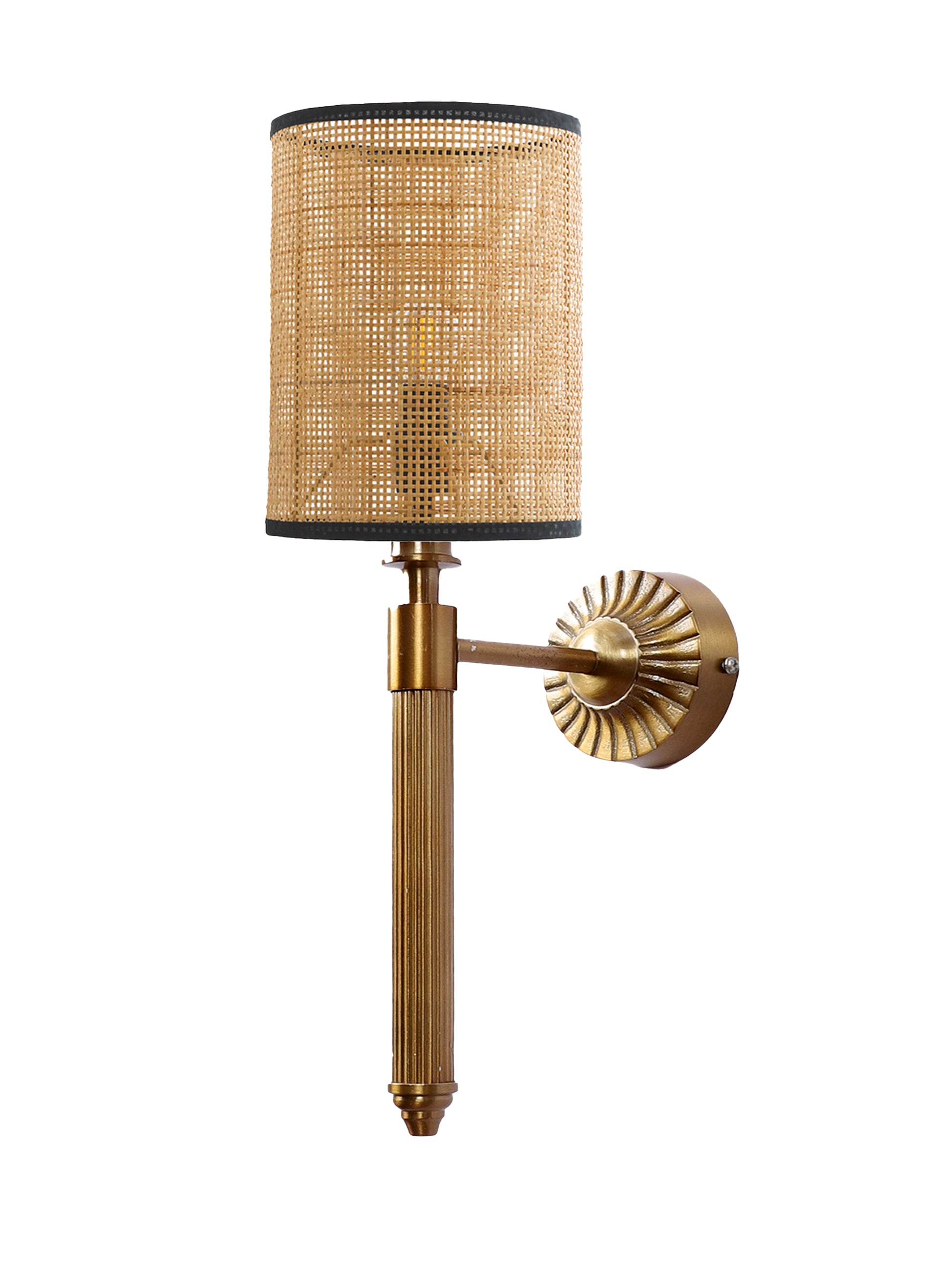 Bamboo Wall Lamp For Living Room | Rattan Wall Light - Alka - Akway Lighting > Wall Lamps & Sconces (Image 7)