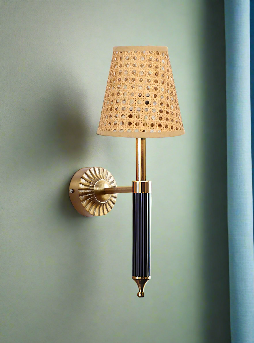 Bamboo Wall Lamp For Living Room | Rattan Wall Light - Oeshi - Akway Lighting > Wall Lamps & Sconces (Image 4)