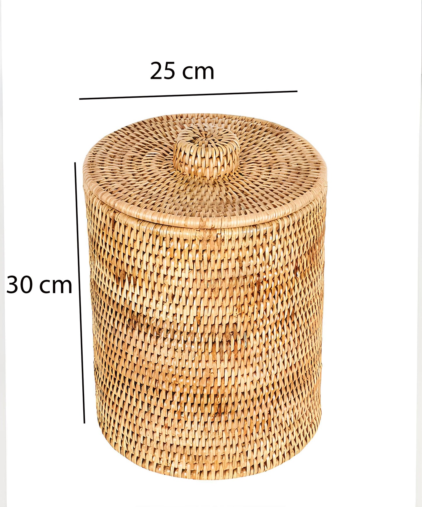 Rattan Laundry Basket | wicker basket with lid | Bamboo toy Storage basket - Akanksh