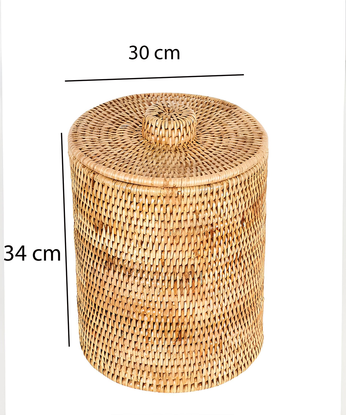 Rattan Laundry Basket | wicker basket with lid | Bamboo toy Storage basket - Akanksh