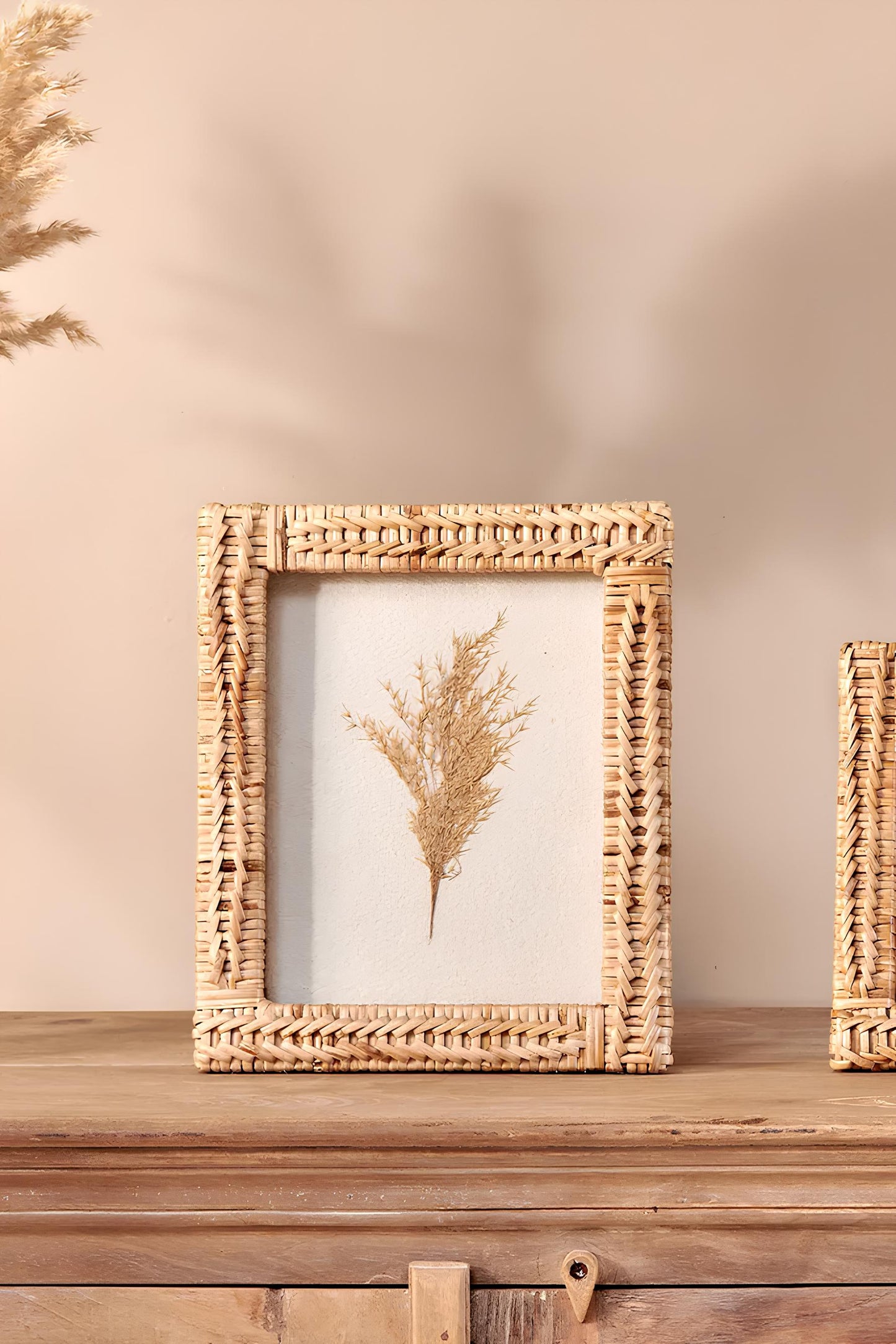 Rattan Photo Frame | Cane Photo Frame | Bamboo Photo Frame - Anala - Akway