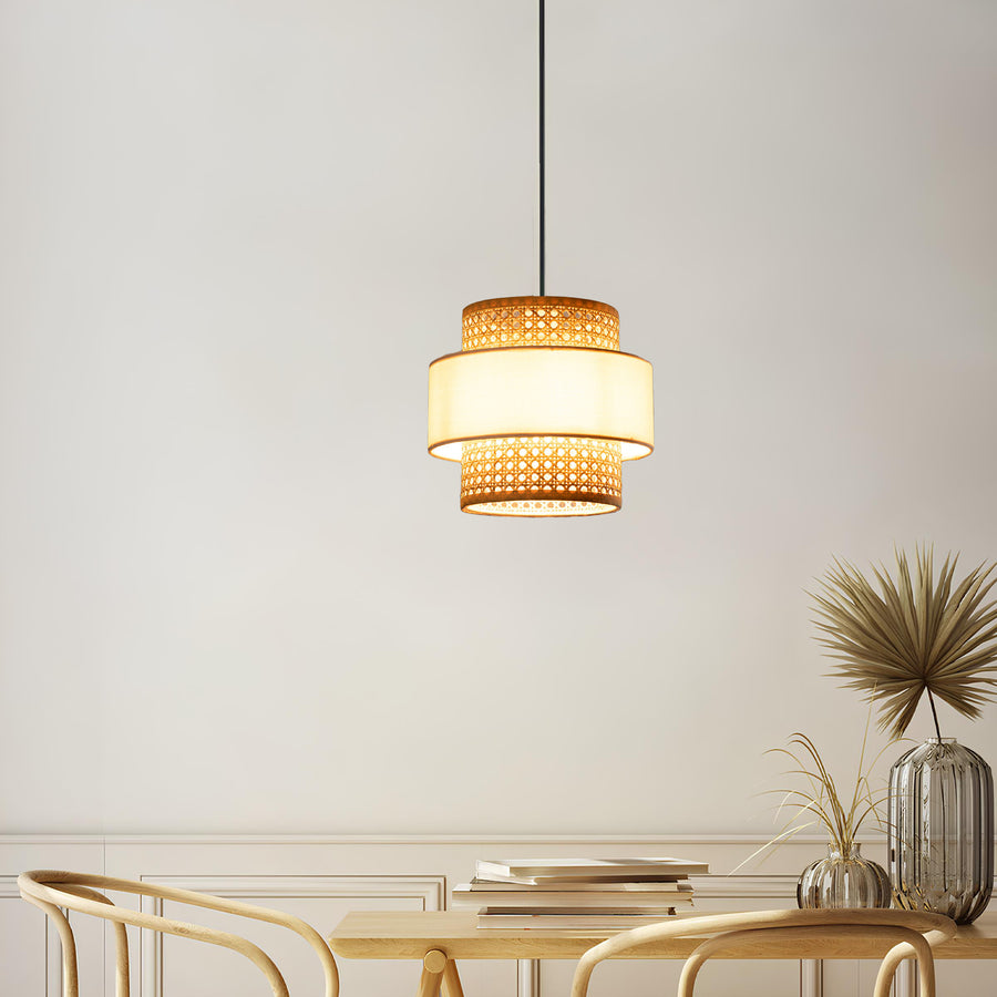 Rattan Pendant Light for Living Room - Dia by Akway