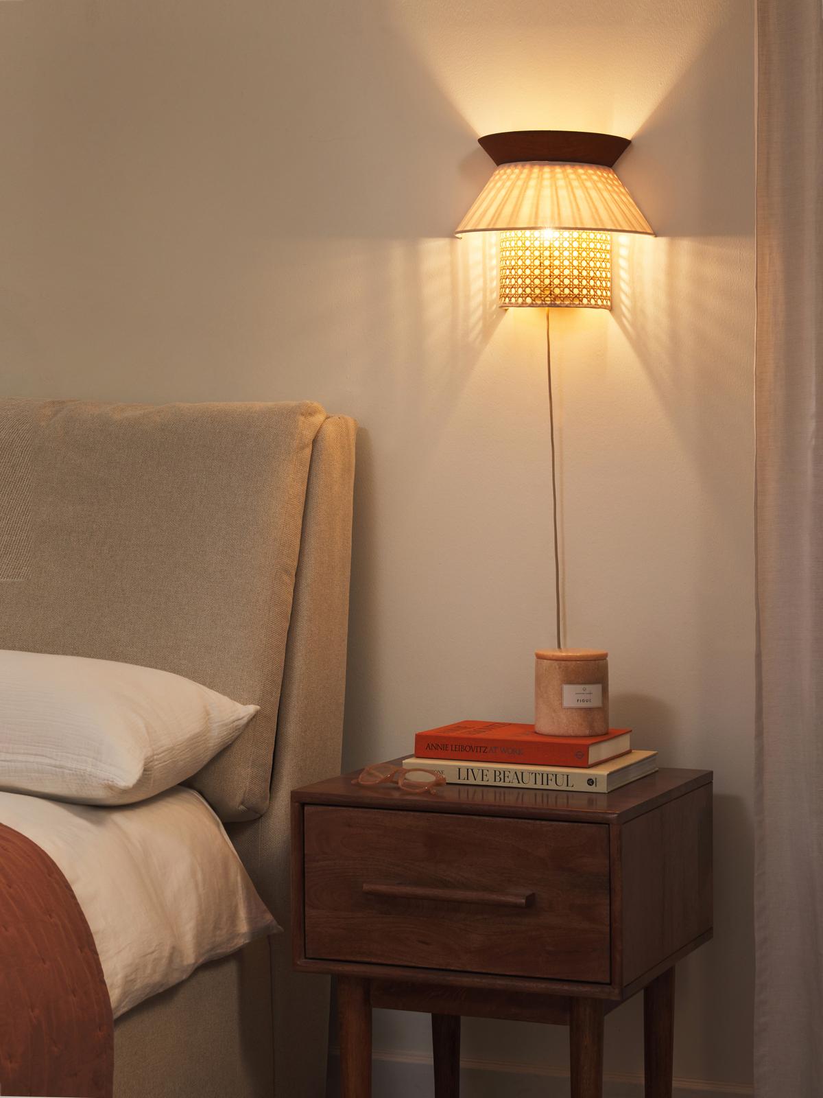 Bamboo Wall lamps For Living Room | Rattan Wall scones | Wicker Wall Lamps | Cane Wall Scones - Artha - Akway