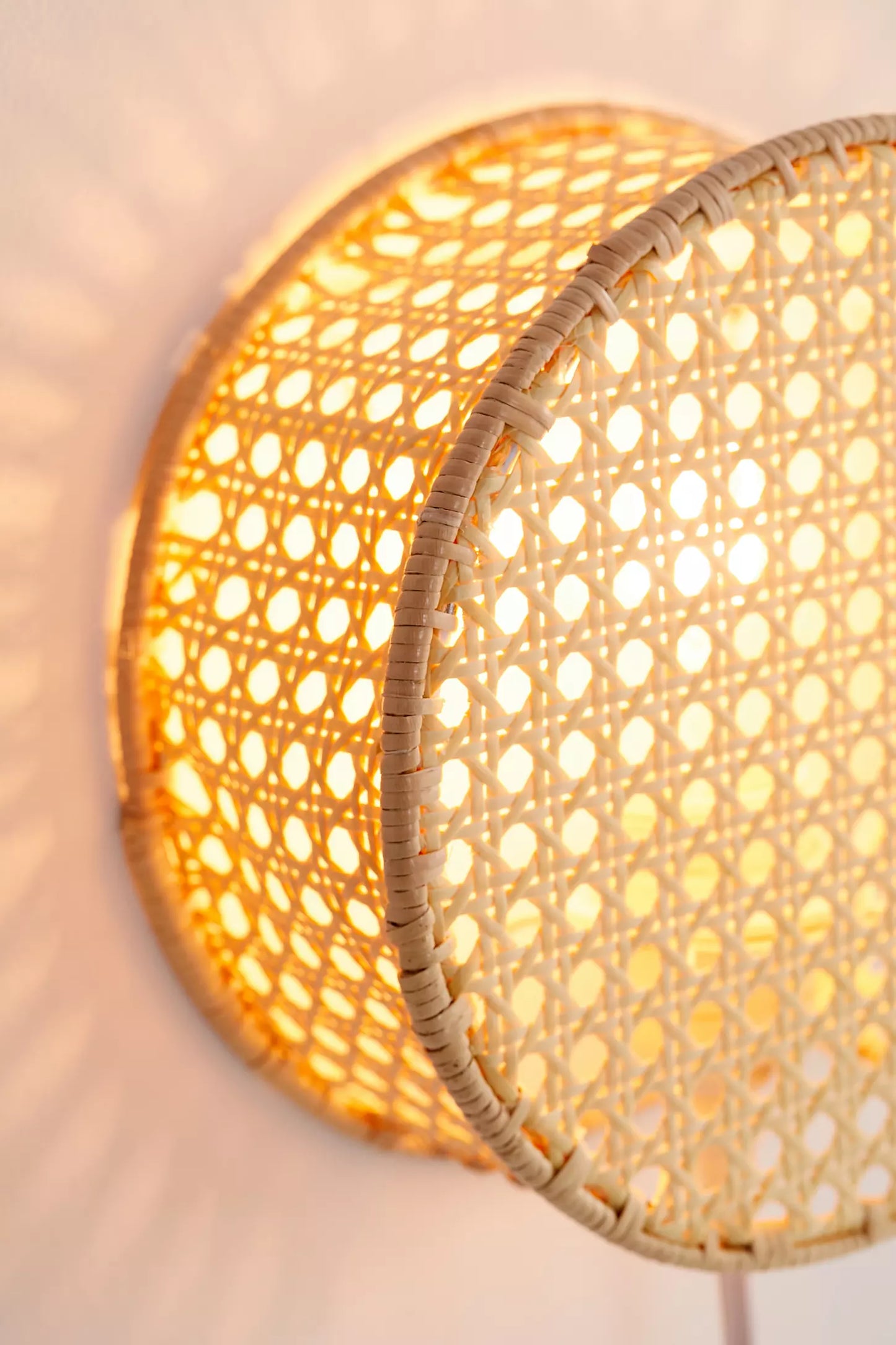 Bamboo Wall lamps For Living Room | Rattan Wall scones | Wicker Wall Lamps | Cane Wall Lamps - Adah - Akway Lighting > Wall L