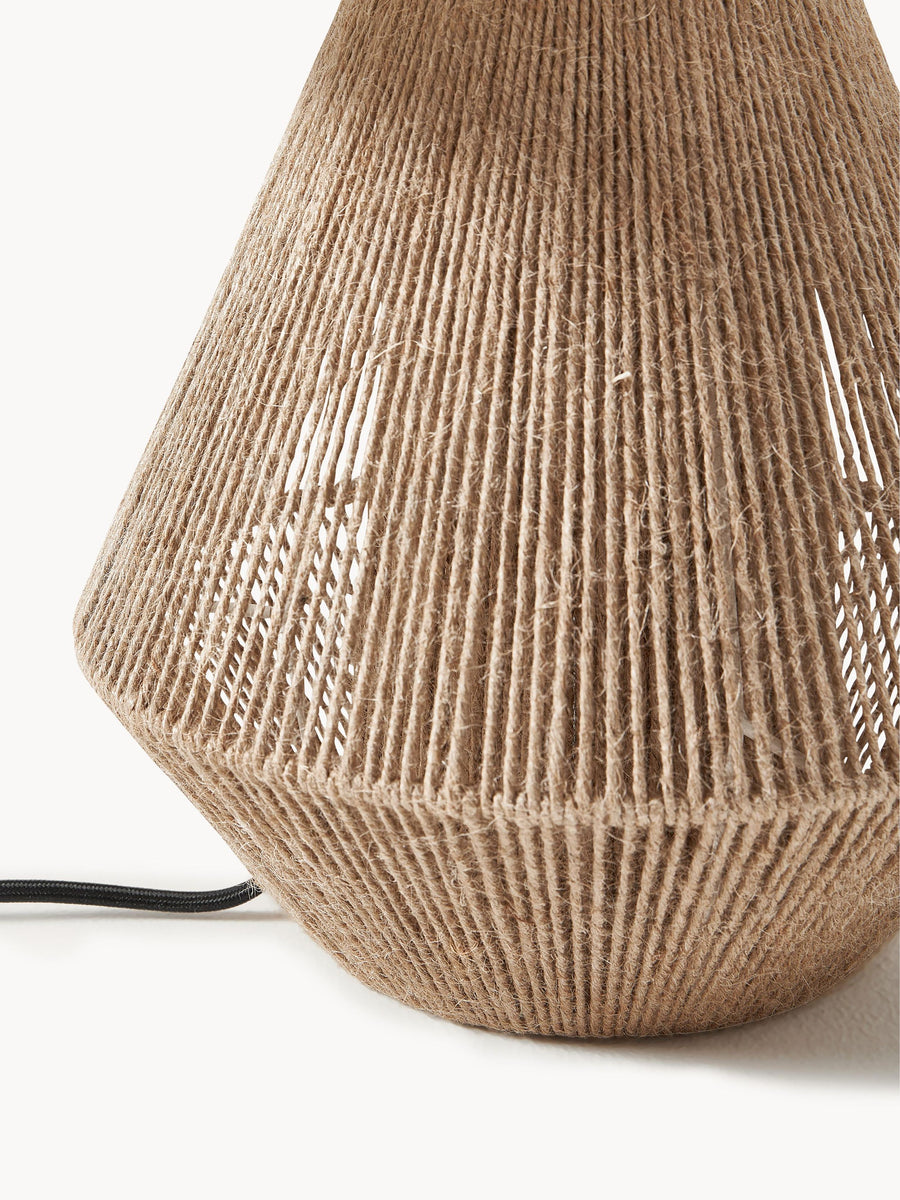 Rattan Table lamp for Living room | Bamboo Bedside table lamp | Cane Table lamp -Diva by Akway