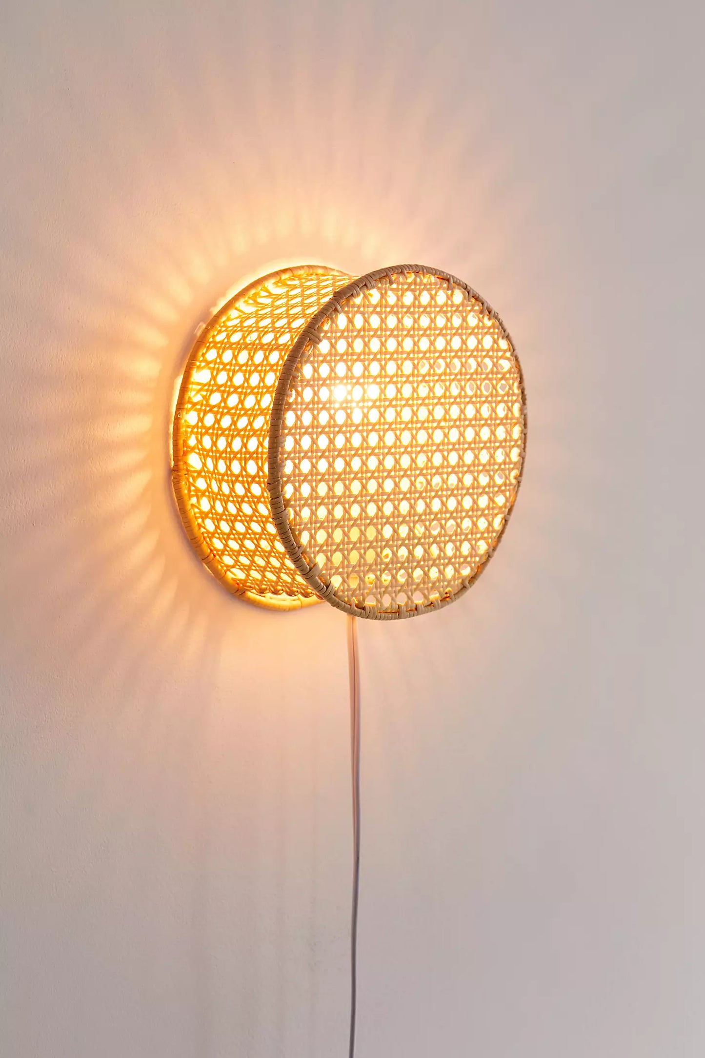 Bamboo Wall lamps For Living Room | Rattan Wall scones | Wicker Wall Lamps | Cane Wall Lamps - Adah - Akway Lighting > Wall L