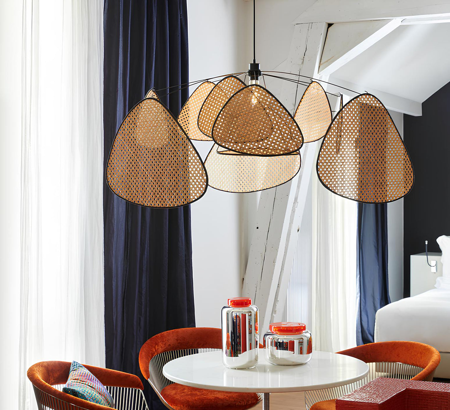 Bamboo Hanging lamp for Living Room | Rattan Pendant light | Cane ceiling light - Ishank - Akway Uncategorized (Image 8)