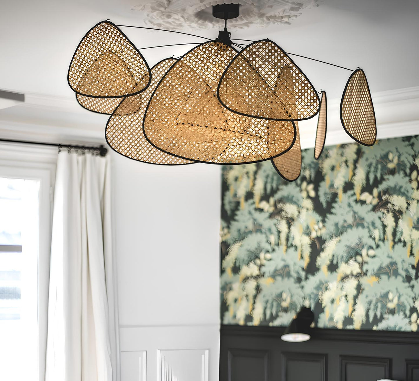 Bamboo Hanging lamp for Living Room | Rattan Pendant light | Cane ceiling light - Ishank - Akway Uncategorized (Image 2)