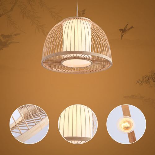 Rattan Hanging lamp for Living Room | Cane Pendant light | Wicker ceiling light - Ley