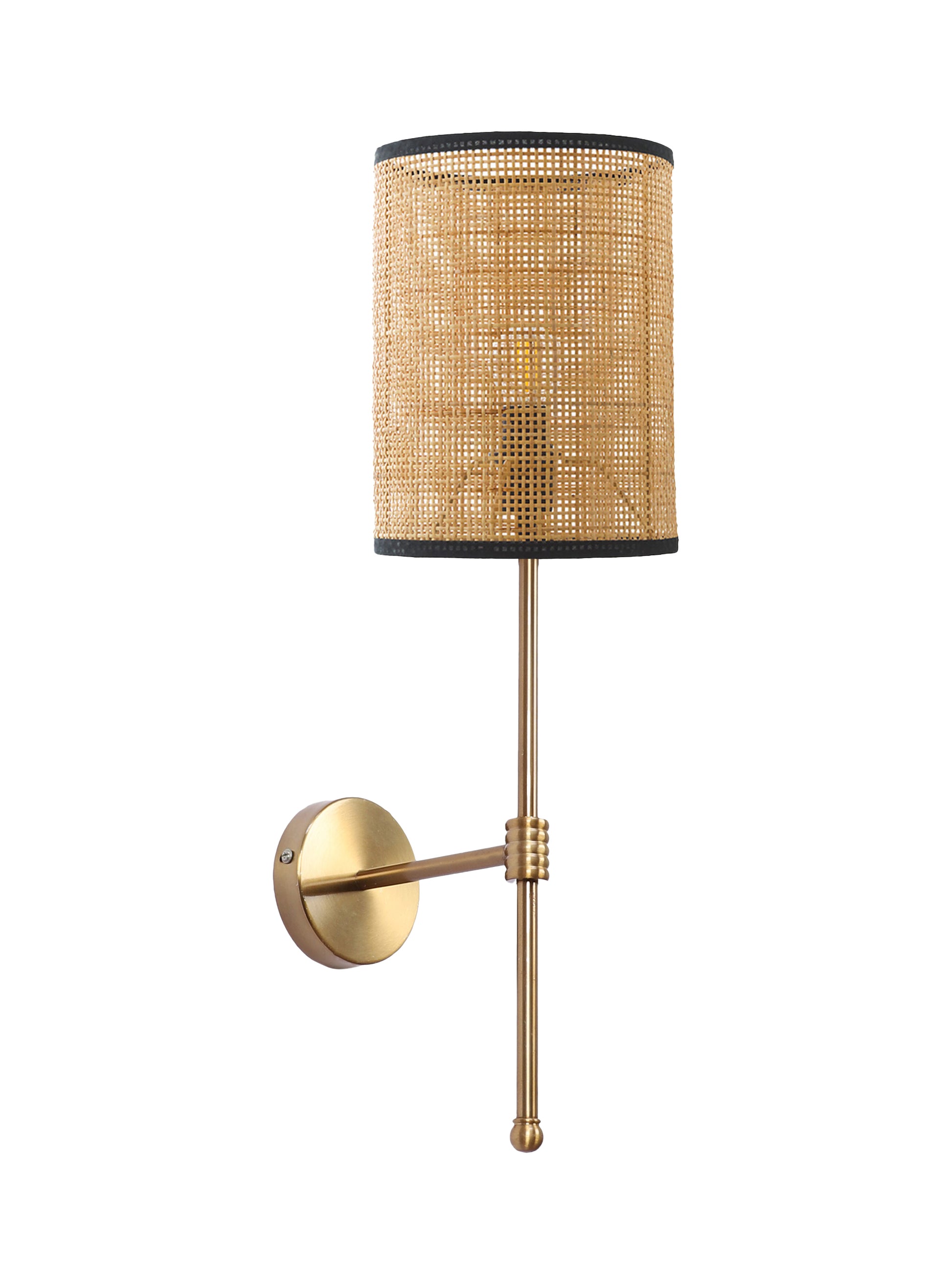 Rattan Wall Light For Living Room | Cane Wall Light - Amaira - Akway Lighting > Wall Lamps & Sconces (Image 6)