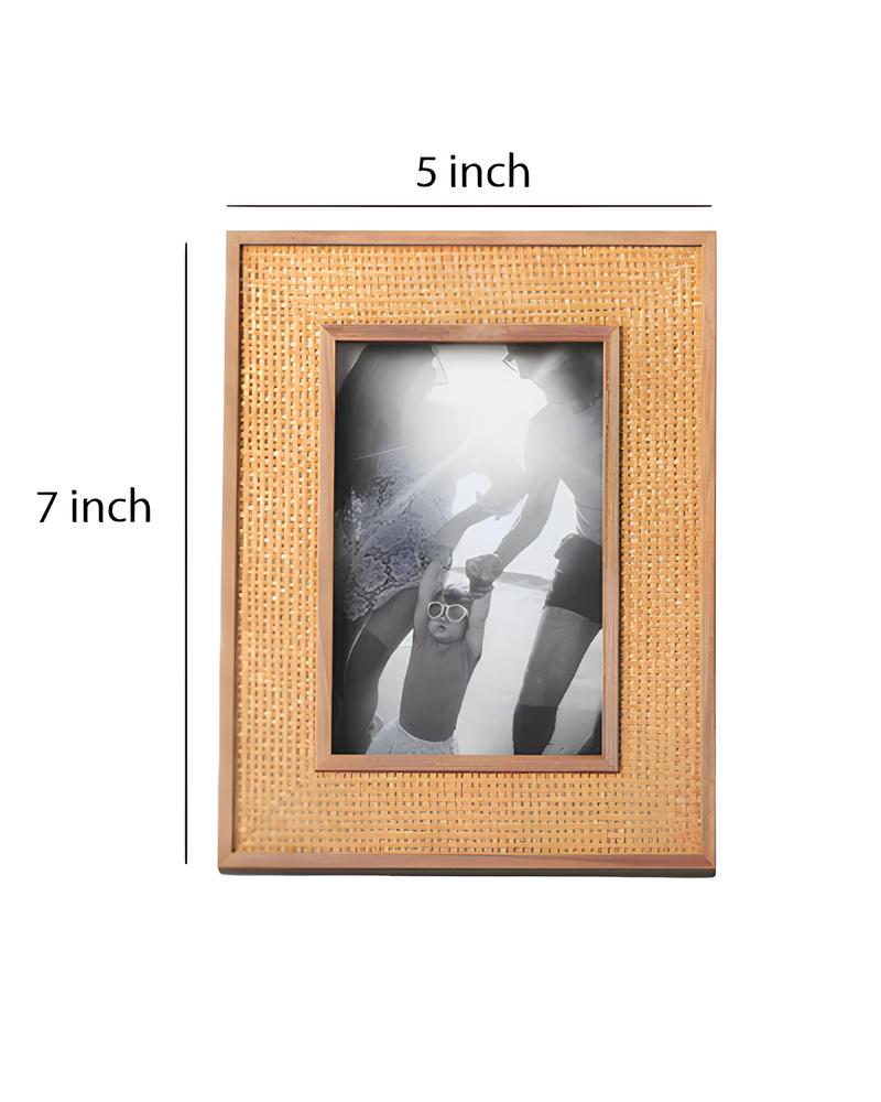 Rattan Photo Frame | Cane Photo Frame | Bamboo Photo Frame - Navya