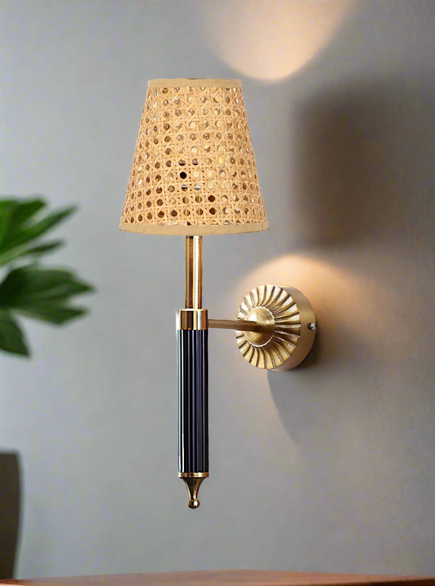 Bamboo Wall Lamp For Living Room | Rattan Wall Light - Oeshi - Akway Lighting > Wall Lamps & Sconces (Image 2)