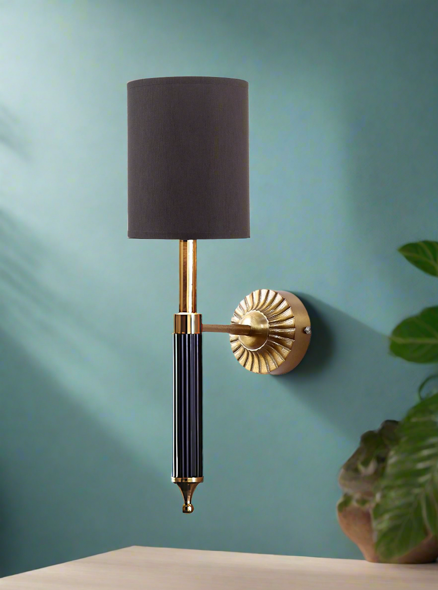 Modern Wall Light For Living Room | Antique Brass Finish Lamp - Osha - Akway Lighting > Wall Lamps & Sconces (Image 6)