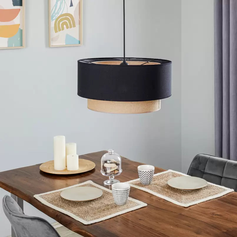 Jute Pendant Light for Bedroom 12 Inch - Keya by Akway
