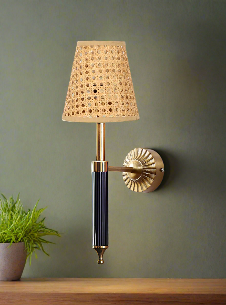 Bamboo Wall Lamp For Living Room | Rattan Wall Light - Oeshi - Akway Lighting > Wall Lamps & Sconces (Image 6)