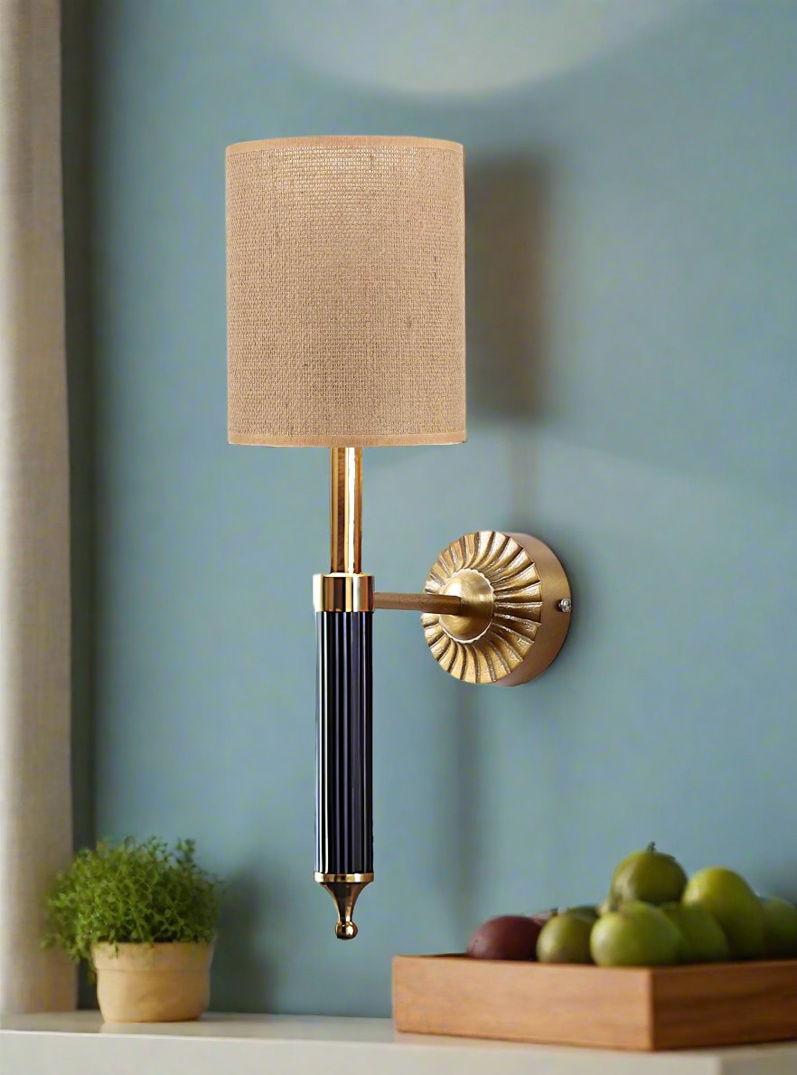 Jute Wall Lamp For Living Room | Jute Wall Light - Ojasvi - Akway Lighting > Wall Lamps & Sconces (Image 2)