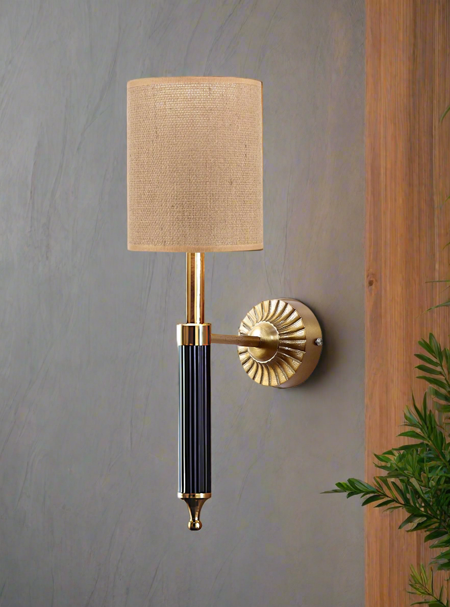 Jute Wall Lamp For Living Room | Jute Wall Light - Ojasvi - Akway Lighting > Wall Lamps & Sconces (Image 5)