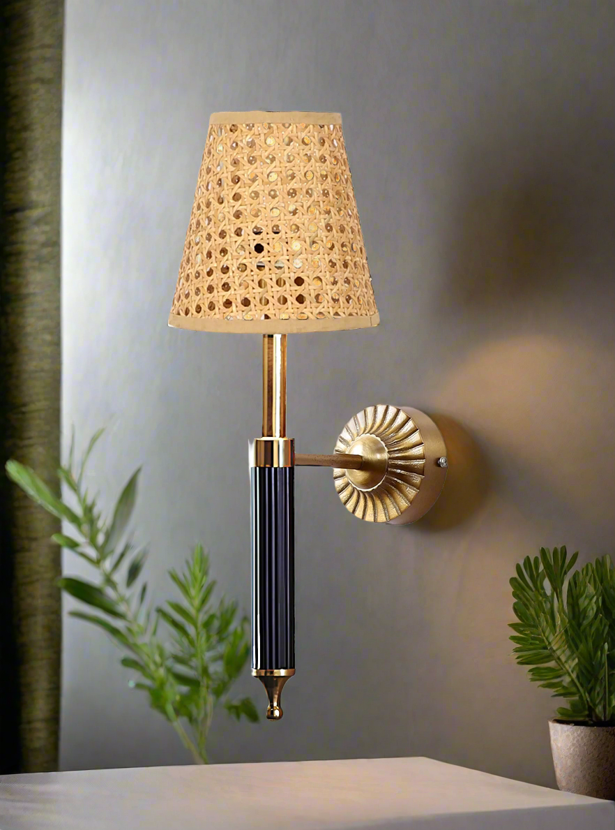 Bamboo Wall Lamp For Living Room | Rattan Wall Light - Oeshi - Akway Lighting > Wall Lamps & Sconces (Image 5)