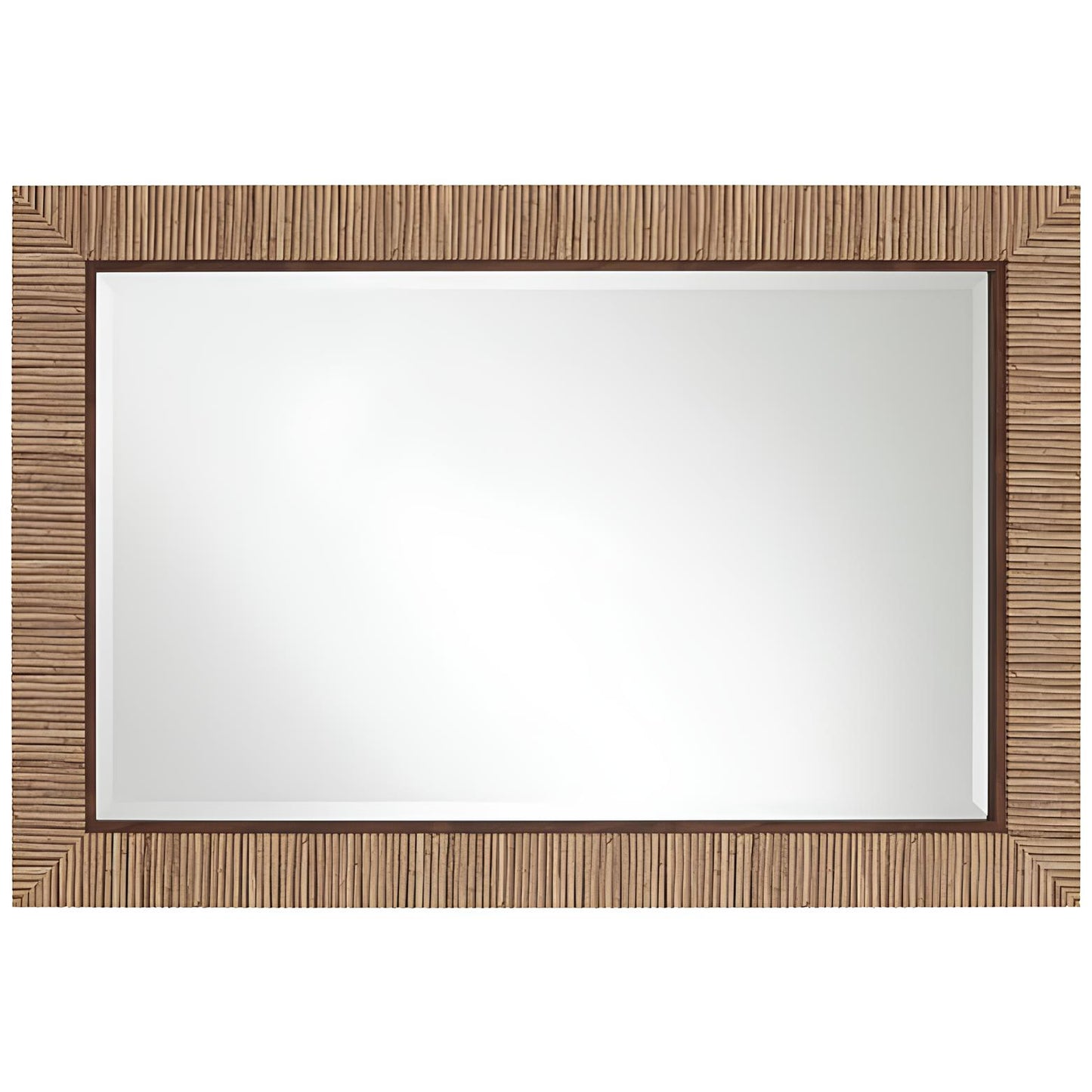 Bamboo Wall Mirror for living room | Cane Wall Mirror | Rattan Mirror - Asmee - Akway Uncategorized (Image 4)