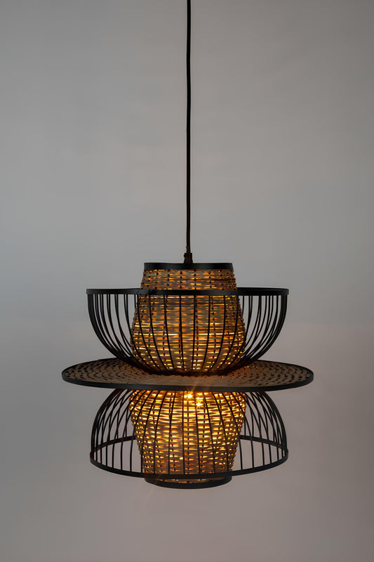Bamboo Hanging lamp for Living Room | Rattan Pendant light | Cane ceiling light - Yash - Akway Uncategorized (Image 1)