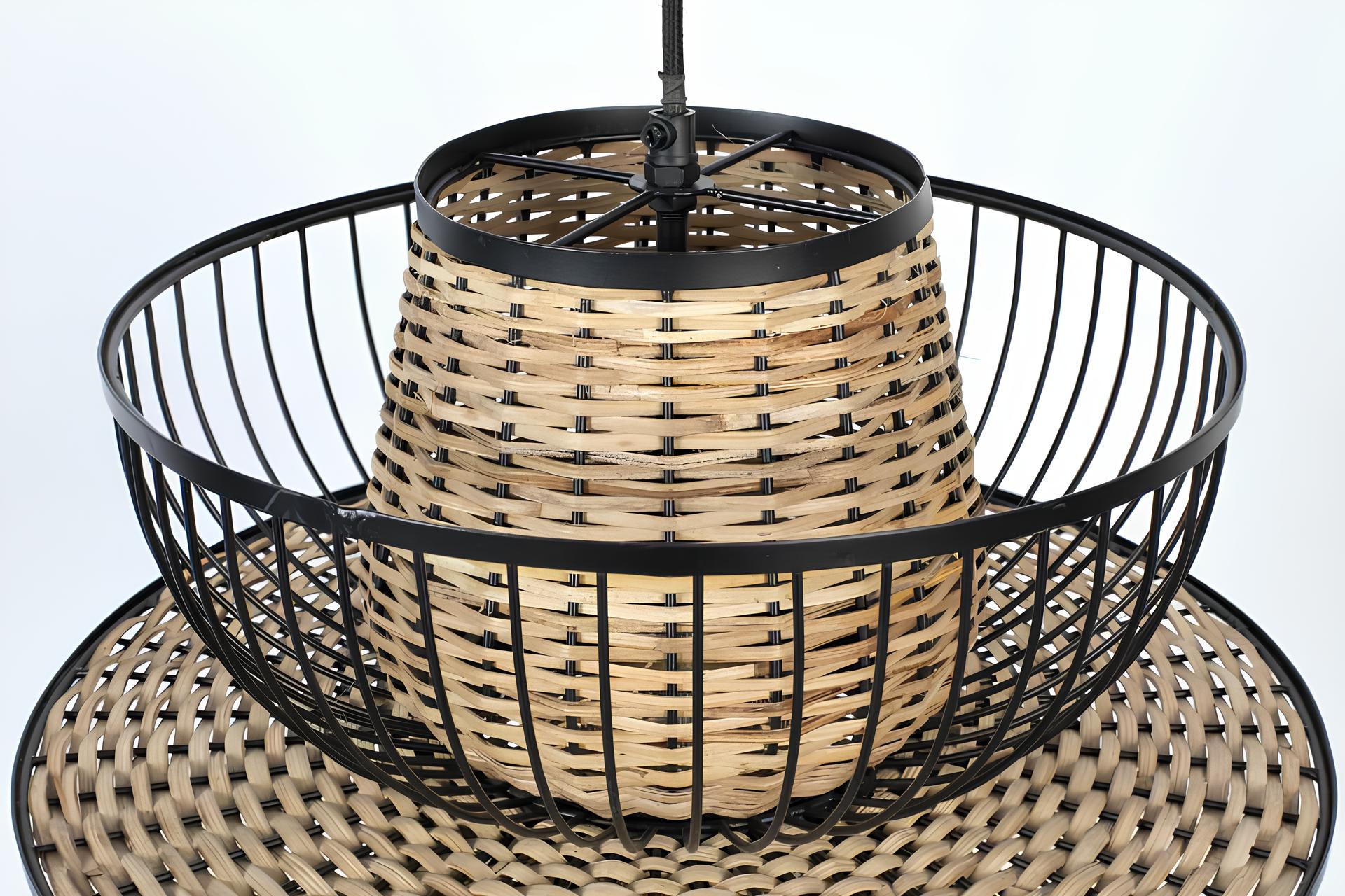 Bamboo Hanging lamp for Living Room | Rattan Pendant light | Cane ceiling light - Yash - Akway Uncategorized (Image 3)