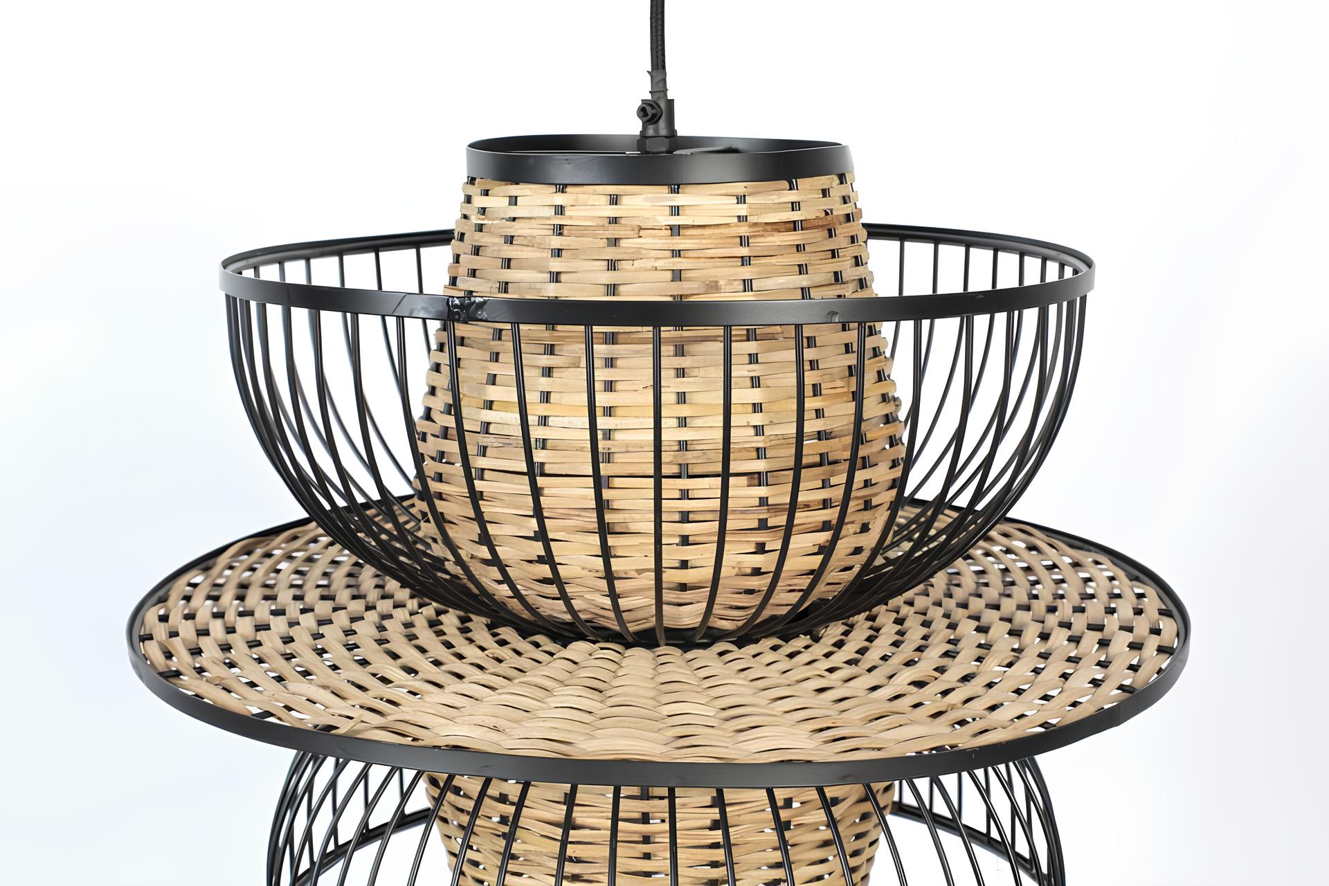 Bamboo Hanging lamp for Living Room | Rattan Pendant light | Cane ceiling light - Yash - Akway Uncategorized (Image 4)