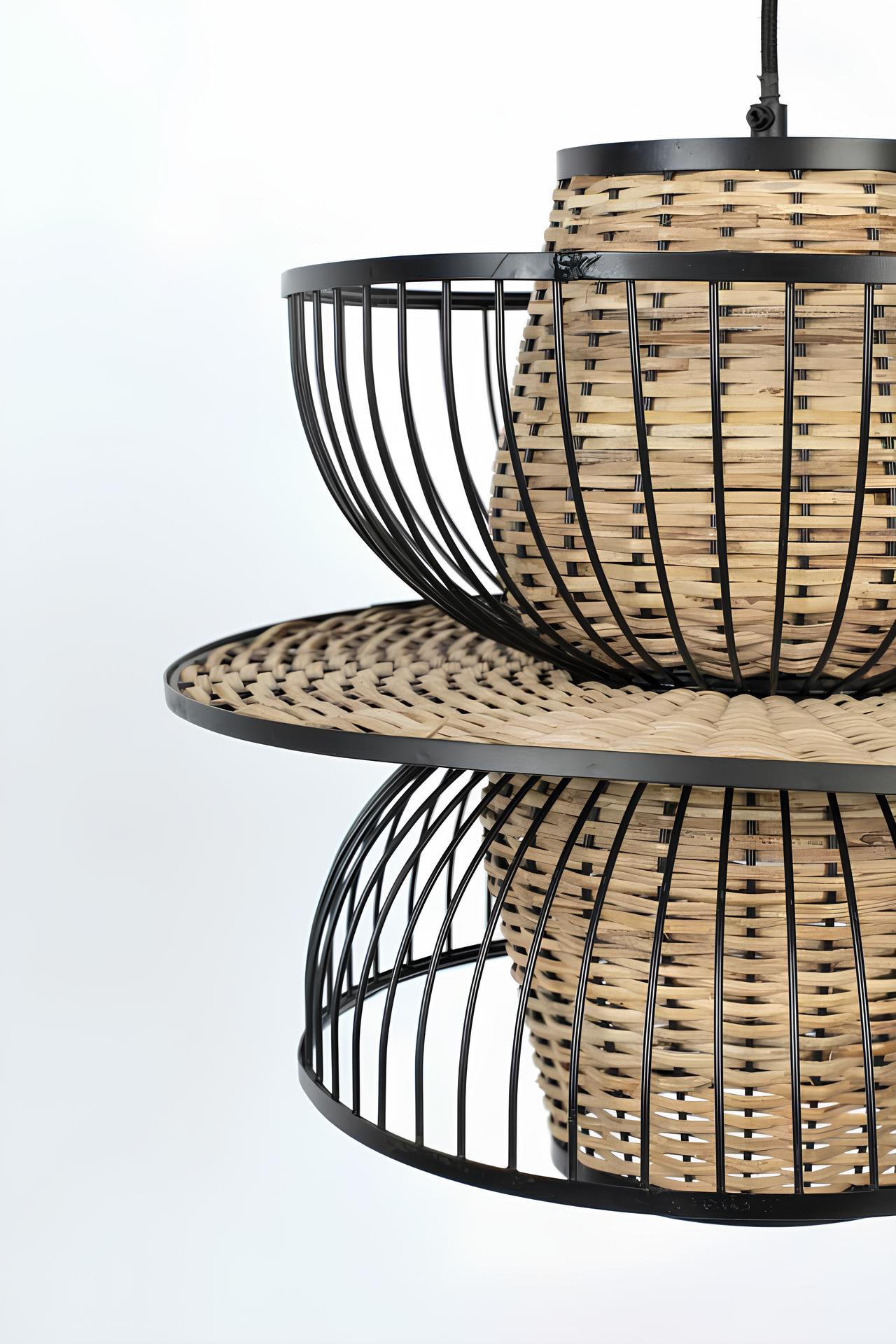 Bamboo Hanging lamp for Living Room | Rattan Pendant light | Cane ceiling light - Yash - Akway Uncategorized (Image 5)