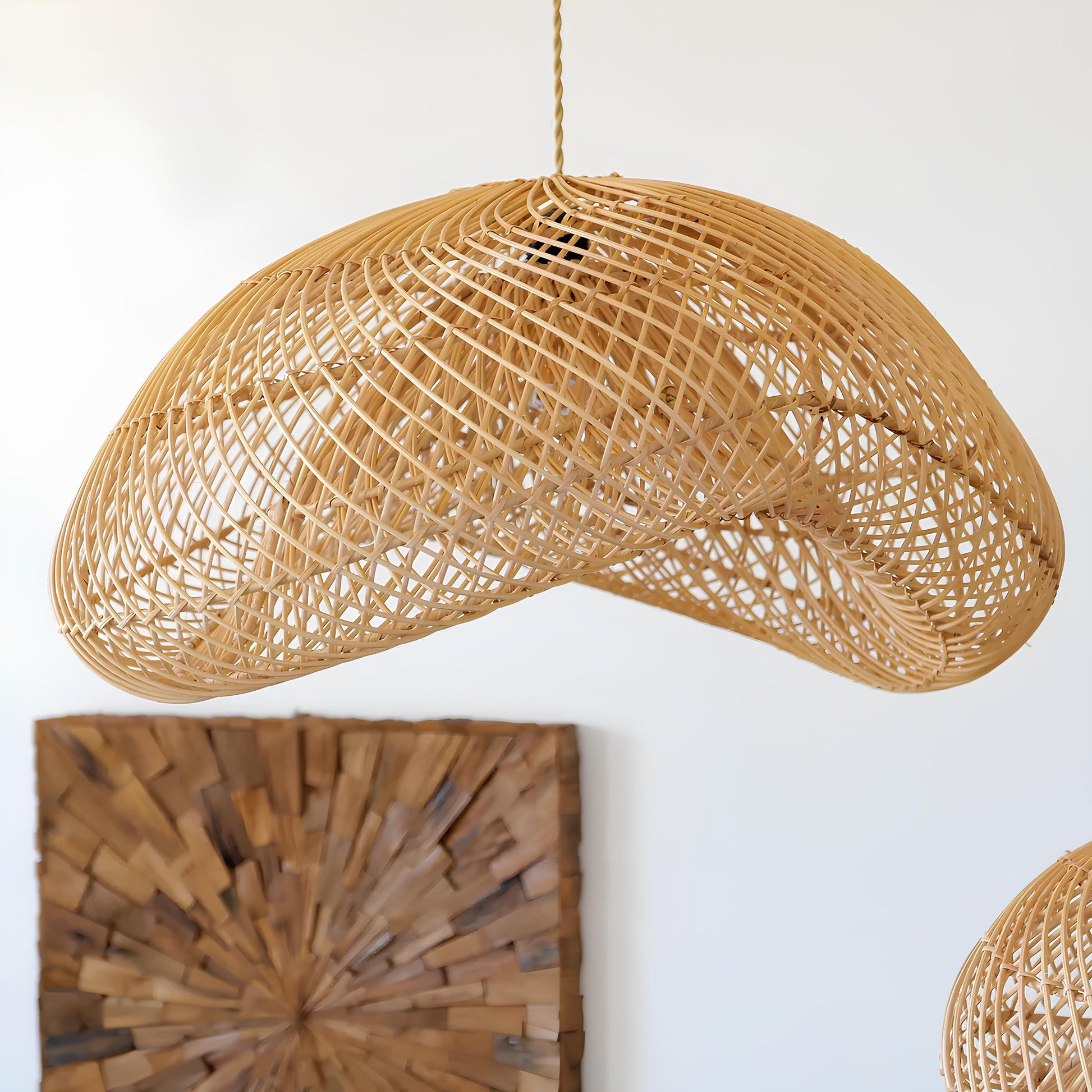 Bamboo Hanging lamp for Living Room | Rattan Pendant light | Cane ceiling light - Anang - Akway Uncategorized (Image 2)