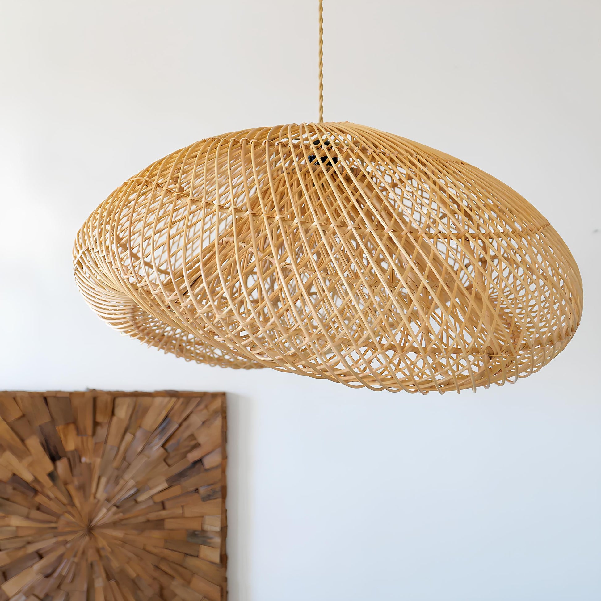 Bamboo Hanging lamp for Living Room | Rattan Pendant light | Cane ceiling light - Anang - Akway Uncategorized (Image 6)