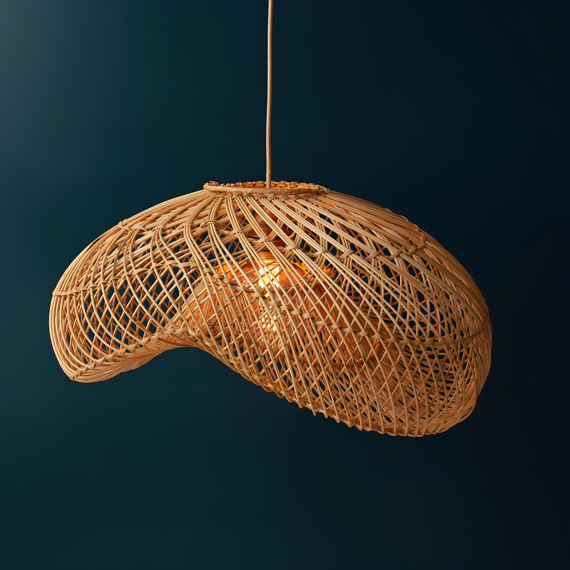Bamboo Hanging lamp for Living Room | Rattan Pendant light | Cane ceiling light - Anang - Akway Uncategorized (Image 8)