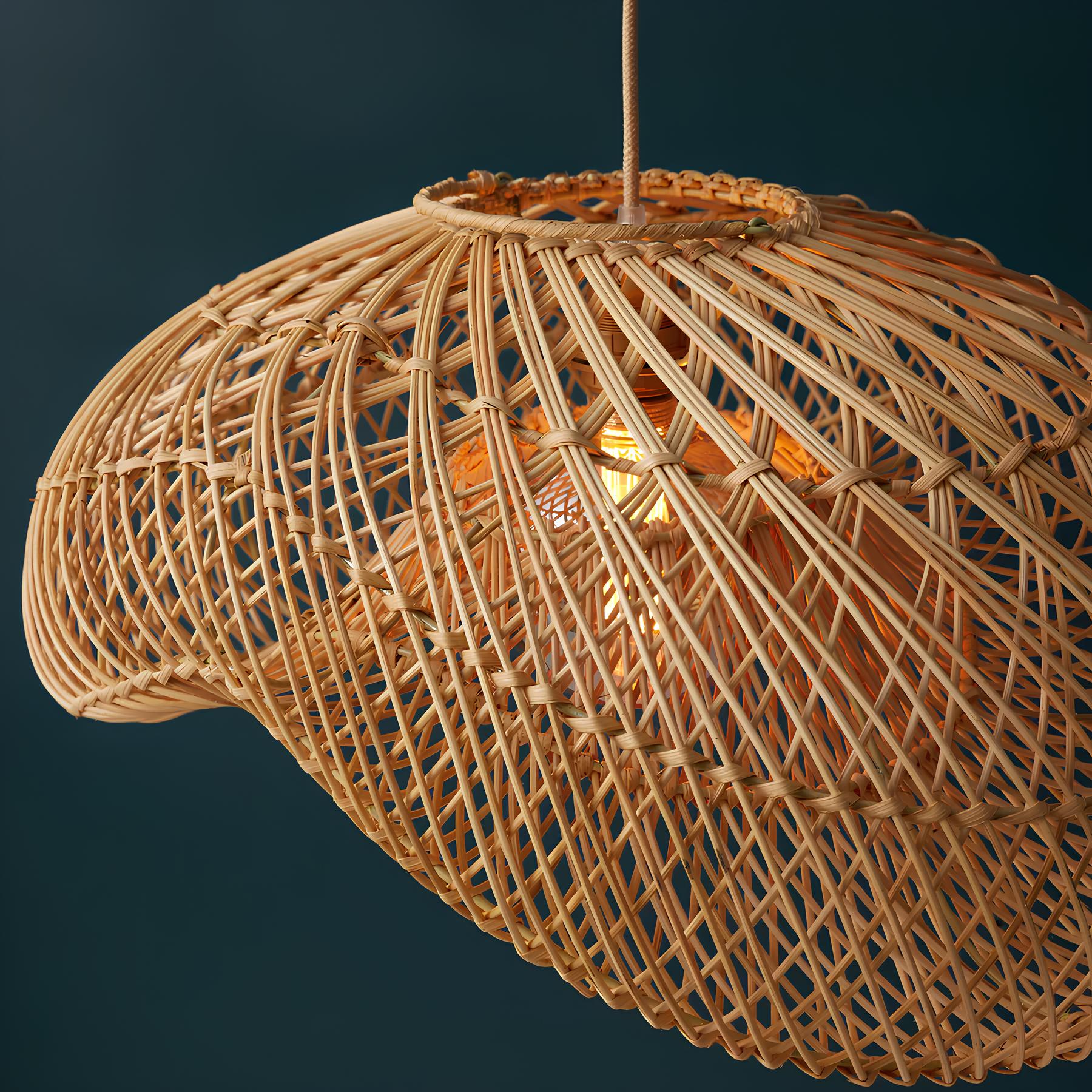 Bamboo Hanging lamp for Living Room | Rattan Pendant light | Cane ceiling light - Anang - Akway Uncategorized (Image 9)