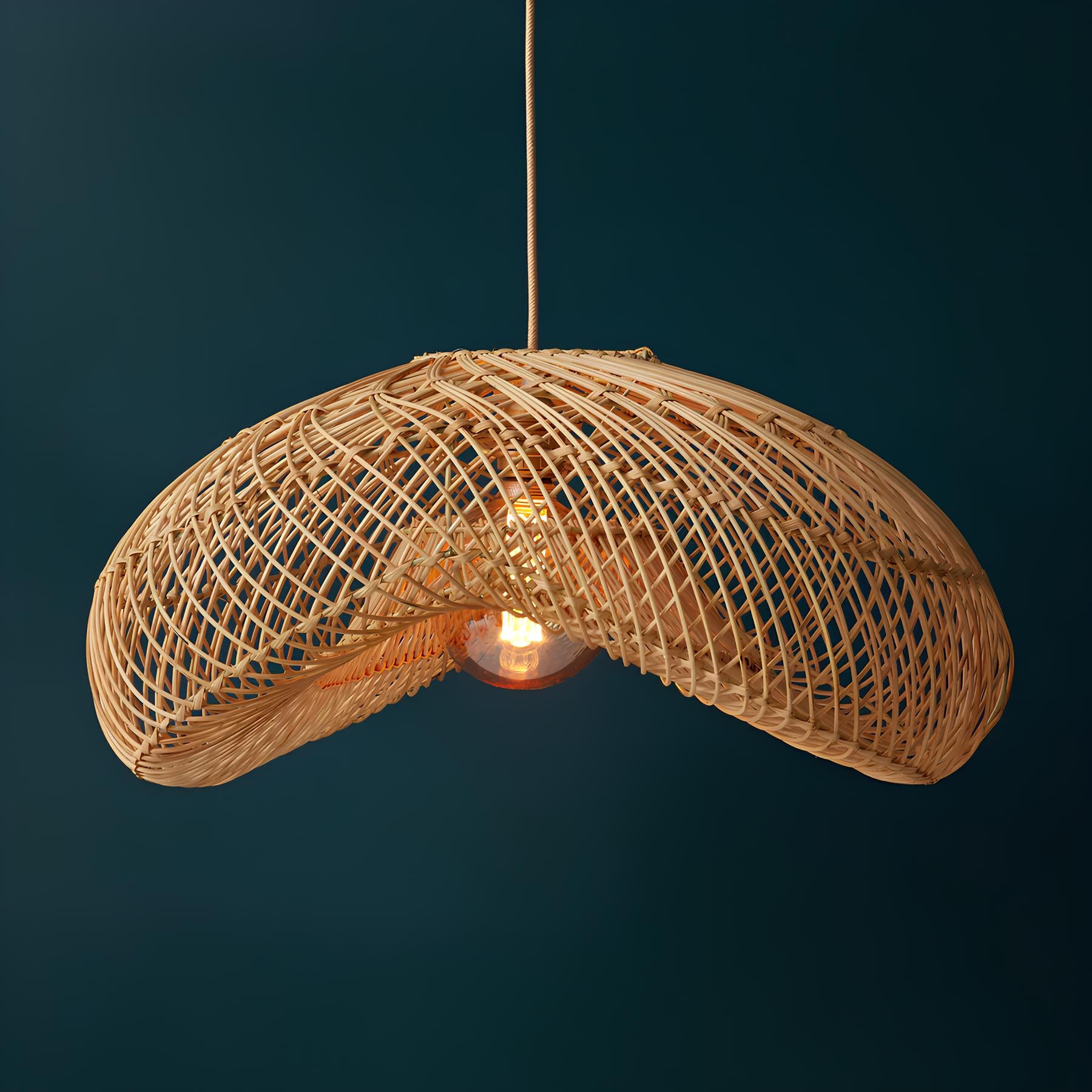 Bamboo Hanging lamp for Living Room | Rattan Pendant light | Cane ceiling light - Anang - Akway Uncategorized (Image 10)